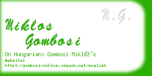 miklos gombosi business card